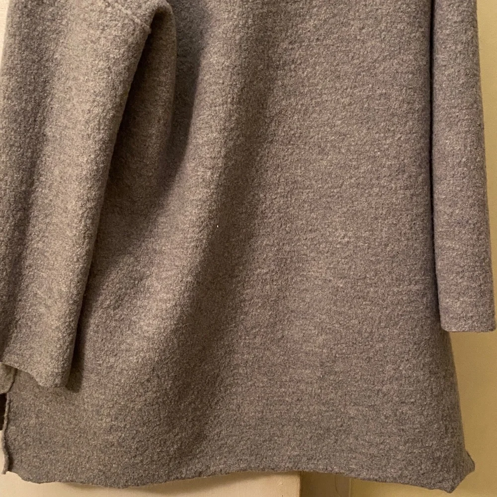 Eileen Fisher 💯 Wool Beautiful Wrap Sweater Jacket Pockets Used Condition - Picture 8 of 14